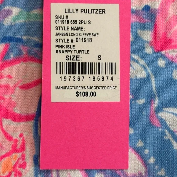 Floral Pink and Blue Long Sleeve Top - Picture 2 of 13